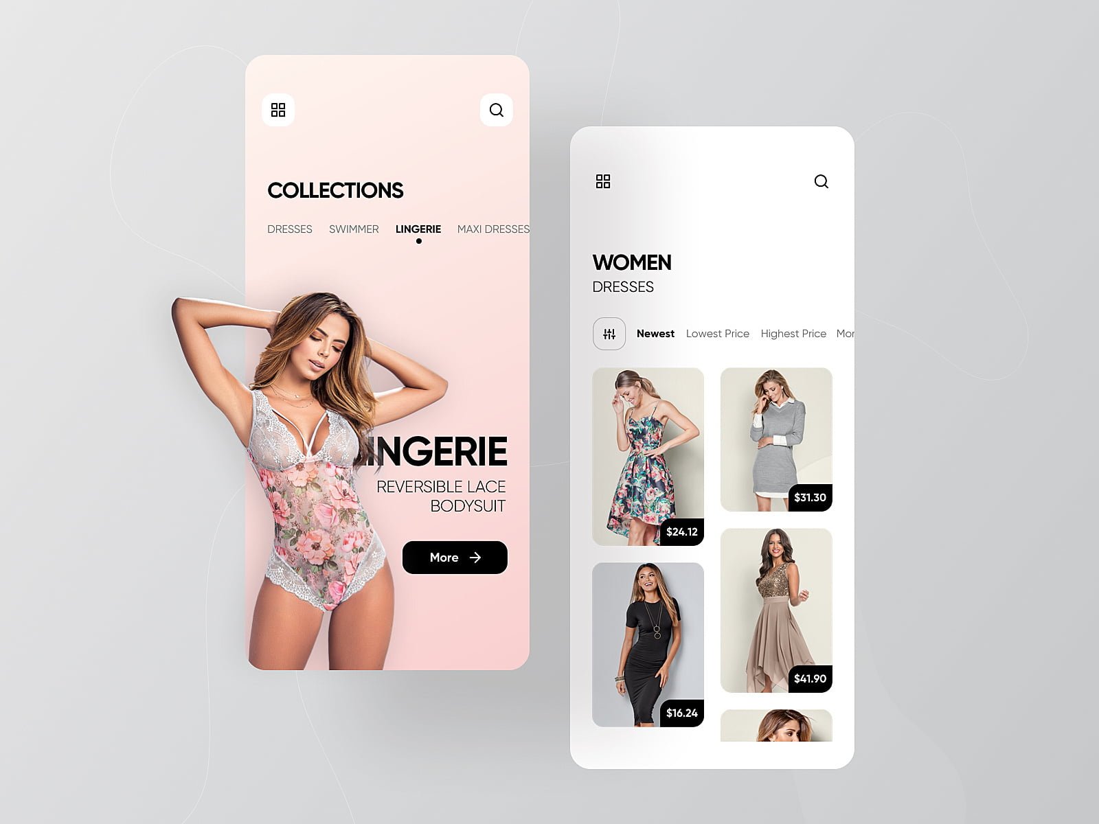 Online Shop mobile version